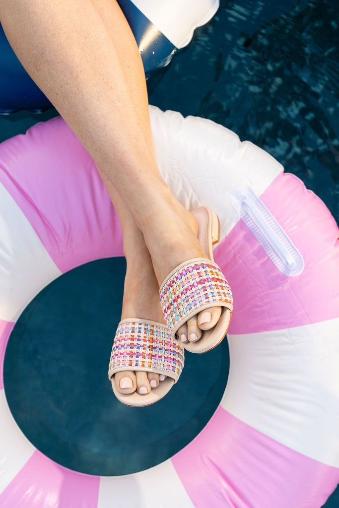 Harper Raffia Flat Sandal