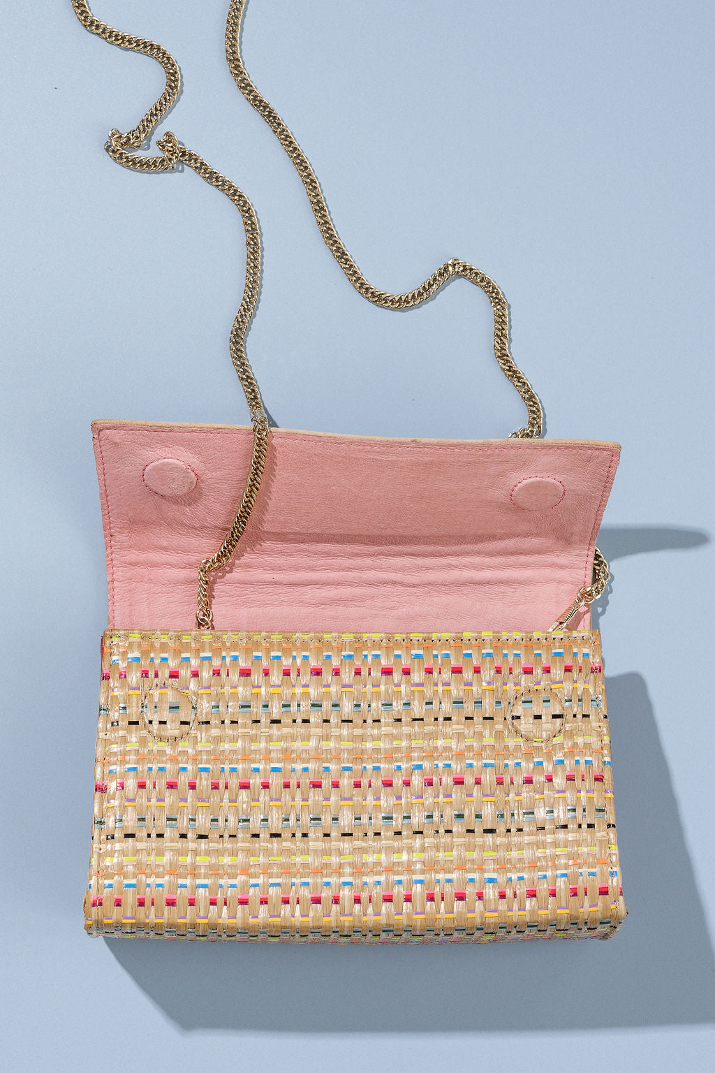 Milan Raffia and Crystal Clutch