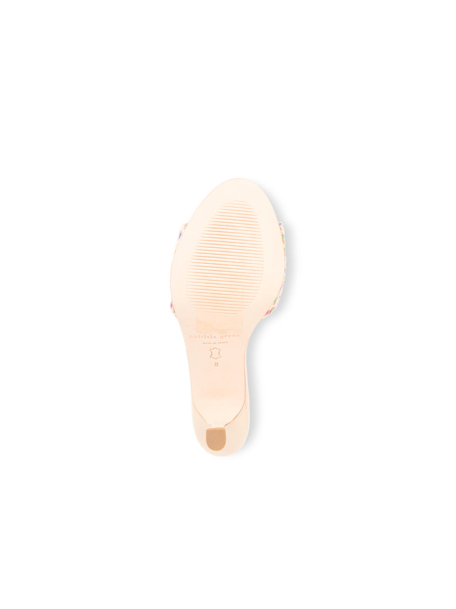 Portofino Raffia Kitten Heel Sandal