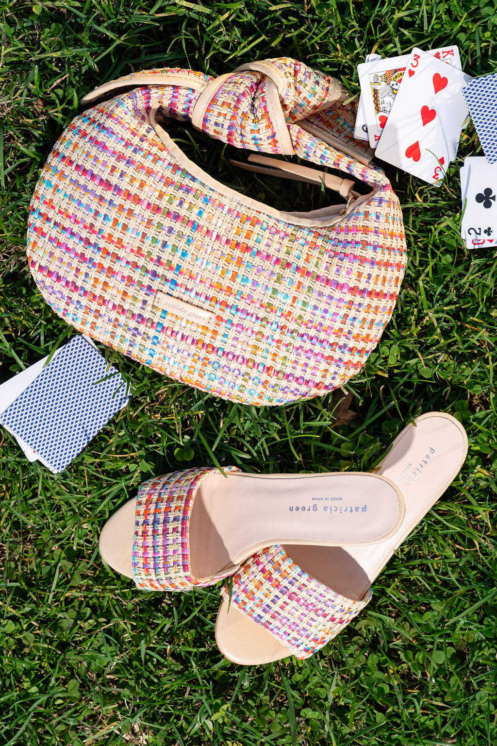 Portofino Raffia Kitten Heel Sandal