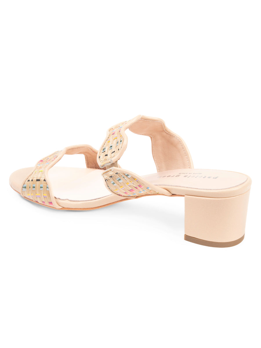 Palm Beach Block Heel Scalloped Sandal