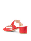 Palm Beach Block Heel Scalloped Sandal