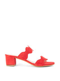 Palm Beach Block Heel Scalloped Sandal