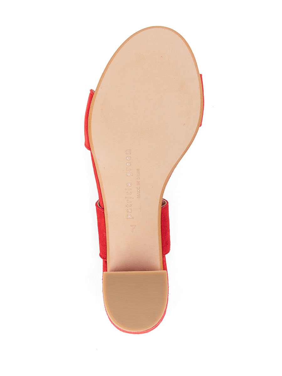 Palm Beach Block Heel Scalloped Sandal
