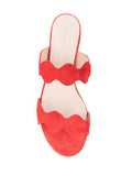 Palm Beach Block Heel Scalloped Sandal