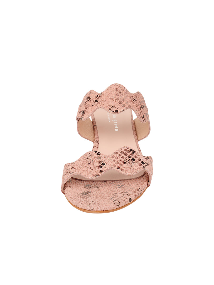 Palm Beach Python Scalloped Sandal