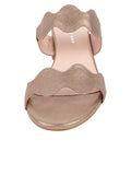 Palm Beach Block Heel Scalloped Sandal