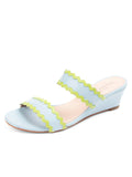Panama Scalloped Trim Wedge