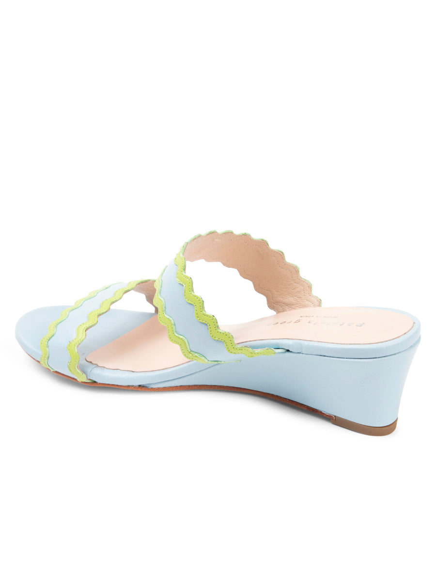 Panama Scalloped Trim Wedge
