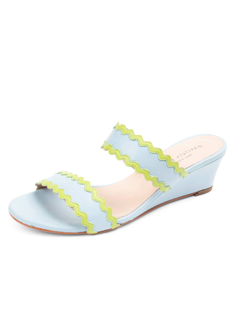 Panama Scalloped Trim Wedge