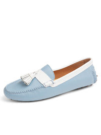 Sky Blue/White Leather