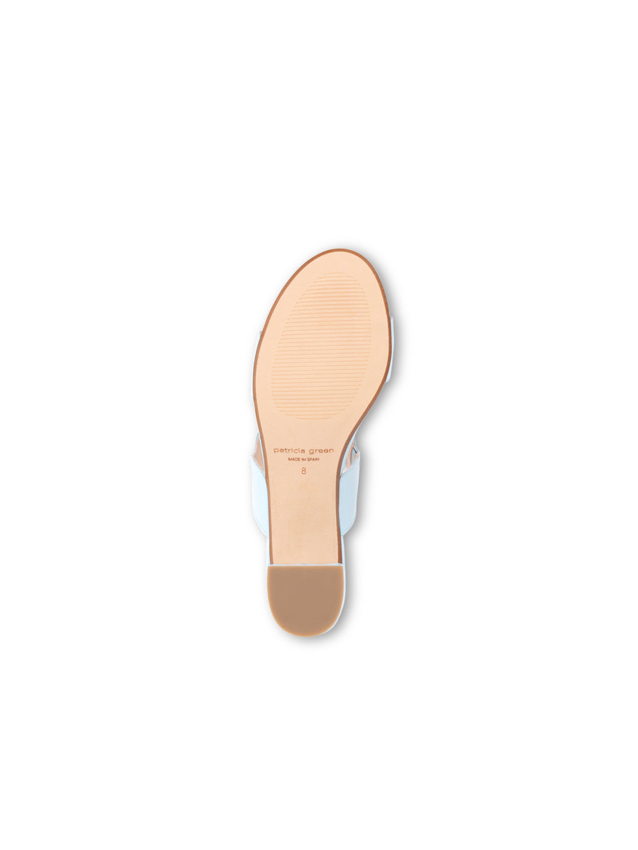 Palm Beach Block Heel Scalloped Sandal