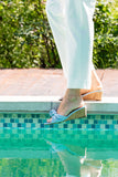 Savannah Knotted Bow Cork Wedge