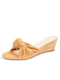 Savannah Knotted Bow Cork Wedge