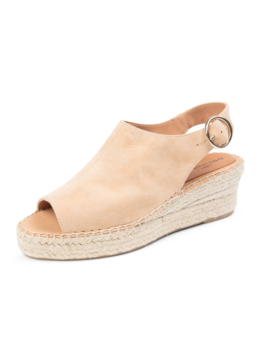 Stella Peep Toe Espadrille with Buckle