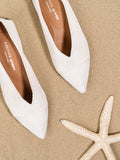 Capri Pointed Toe Raffia Flat