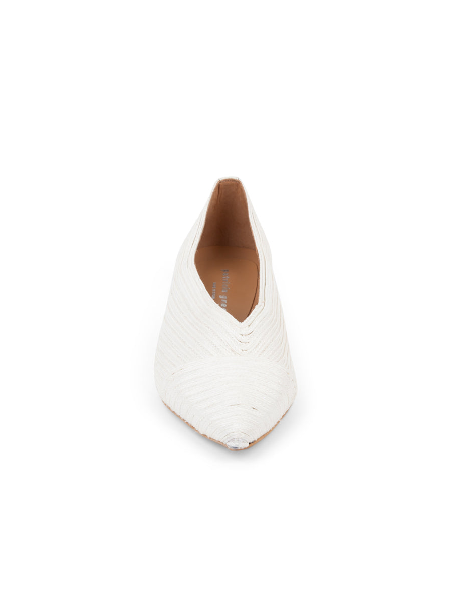 Capri Pointed Toe Raffia Flat