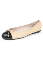Beige/Black Patent Color
