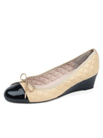 Beige/Black Patent Color