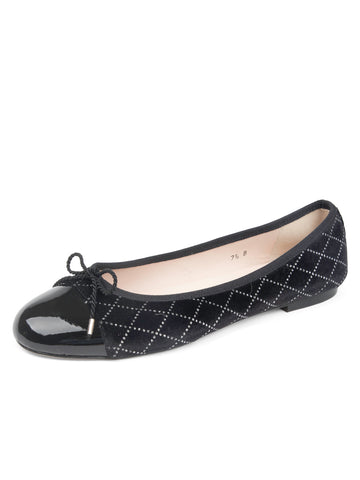 Best Crystal Ballet Flat with Leather Sole
