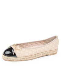 Black Patent/Beige Leather