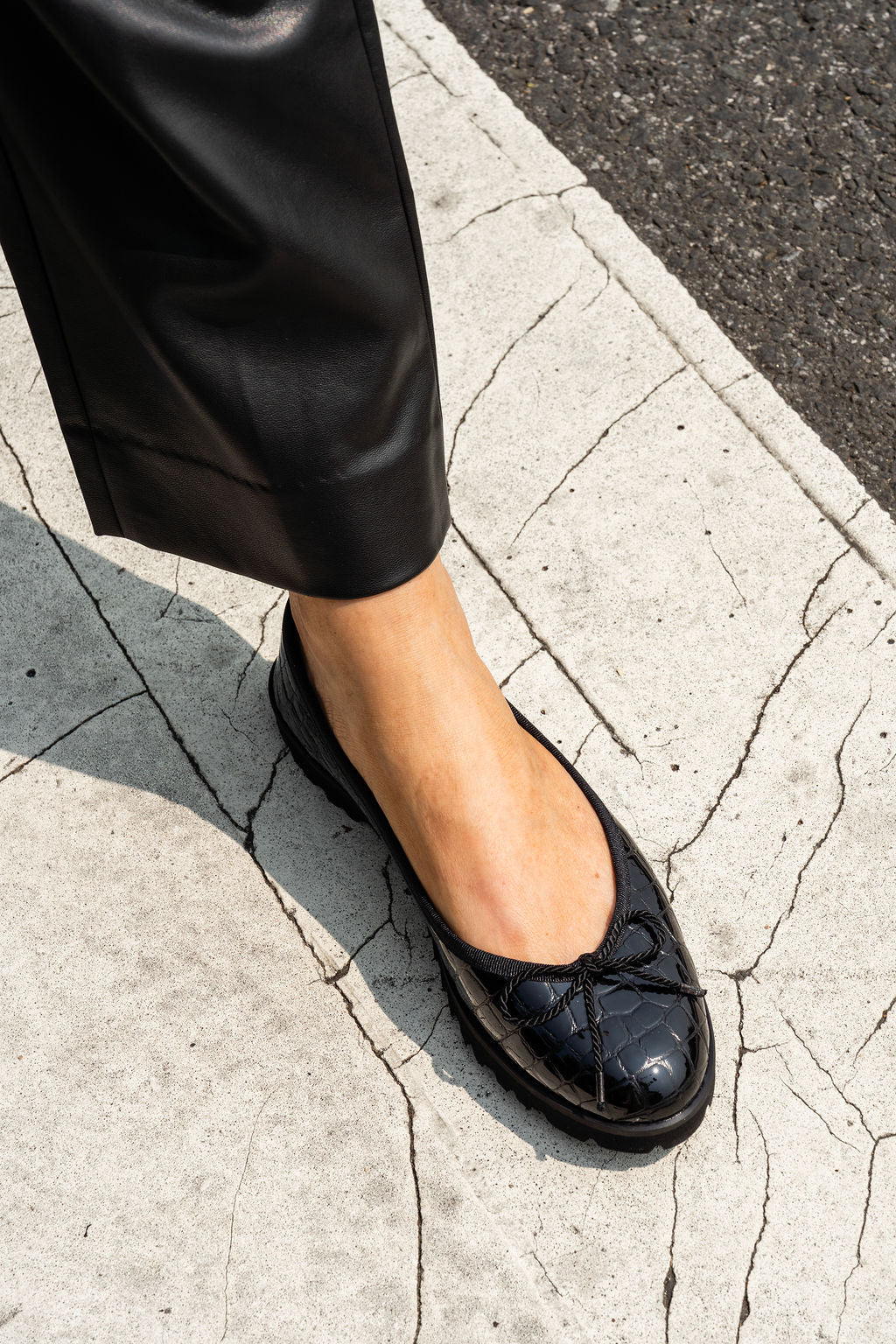 Bravo Lug Sole Ballet in Crocodile