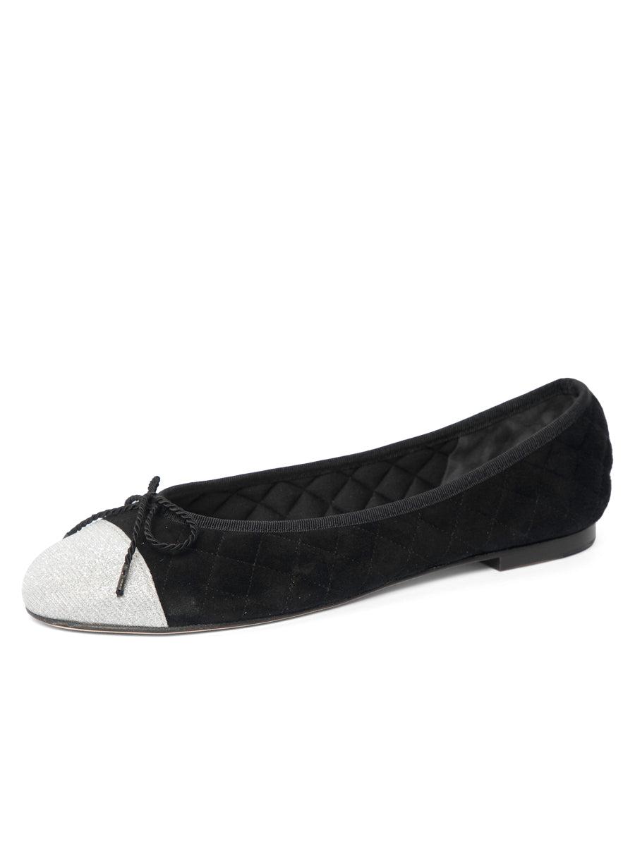 Best Quilted Ballet Flat with Crystal Cap Toe