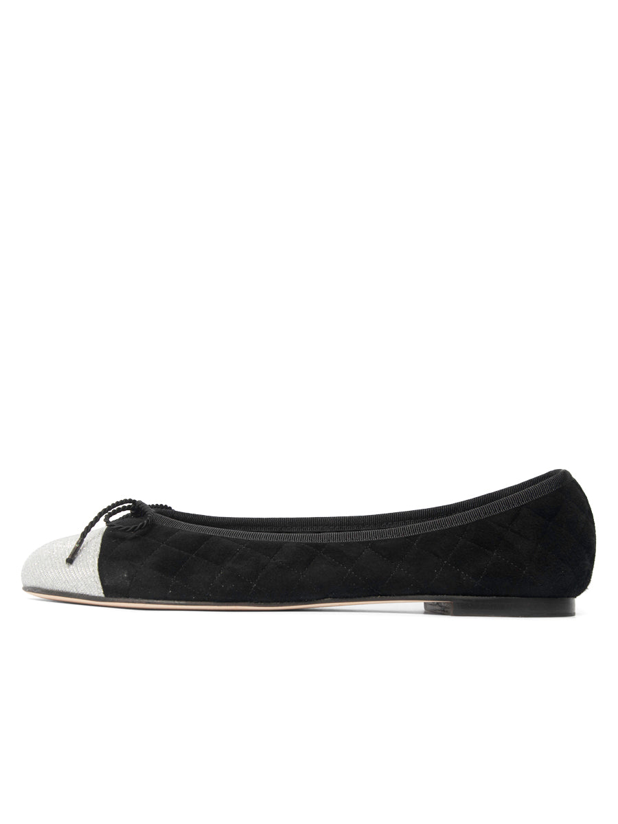 Best Quilted Ballet Flat with Crystal Cap Toe