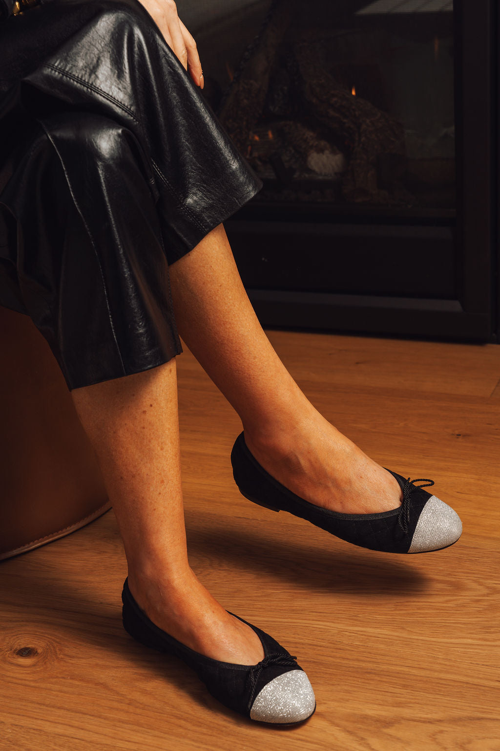 Best Quilted Ballet Flat with Crystal Cap Toe