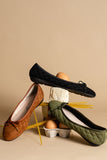 Best Quilted Ballet Flat in Suede