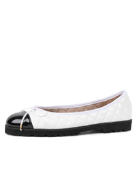 Black/White Leather