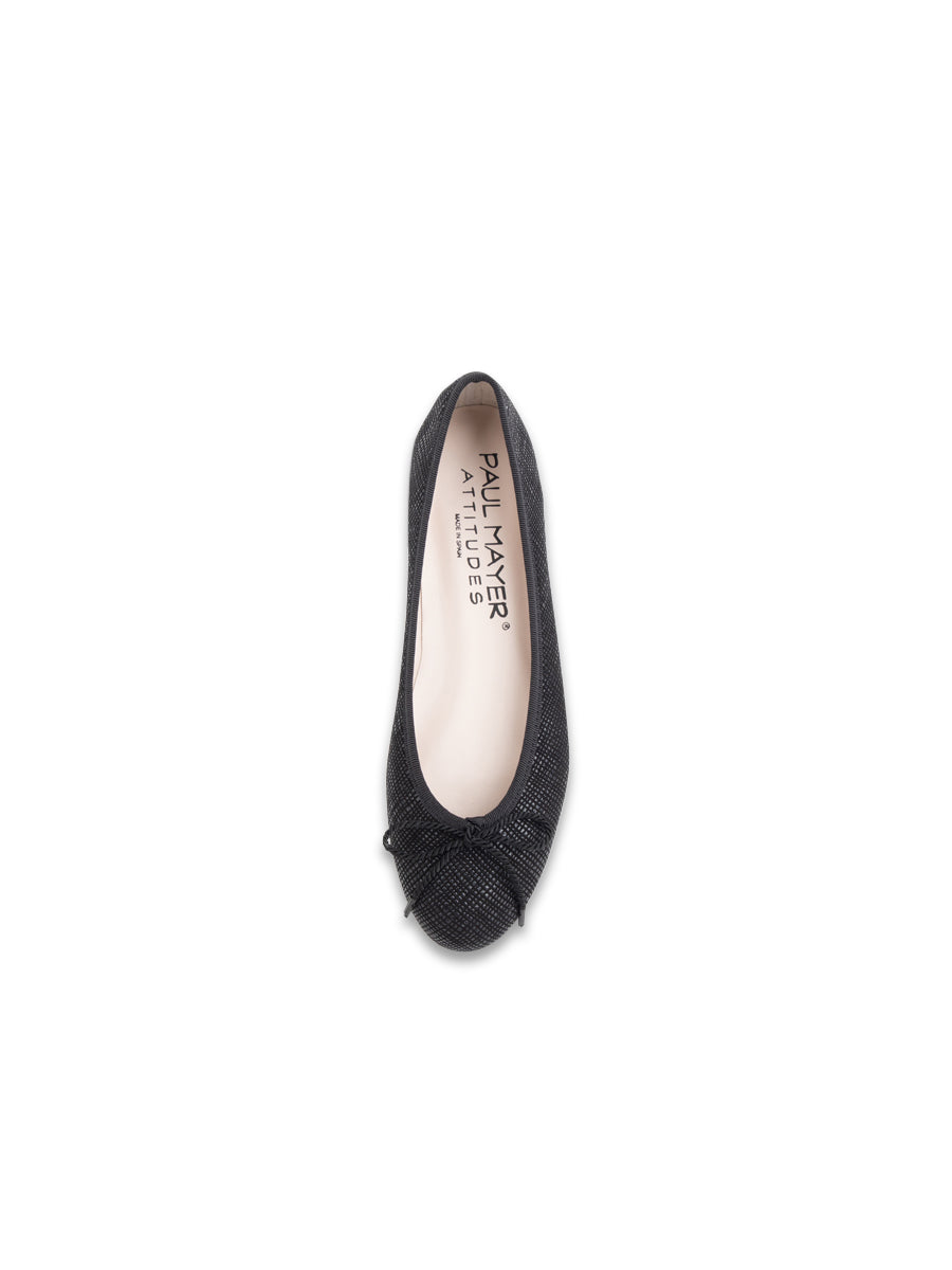 Bingo Textured Leather Ballet Flat