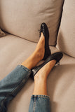 Best Croc Toe Ballet Flat with Leather Sole