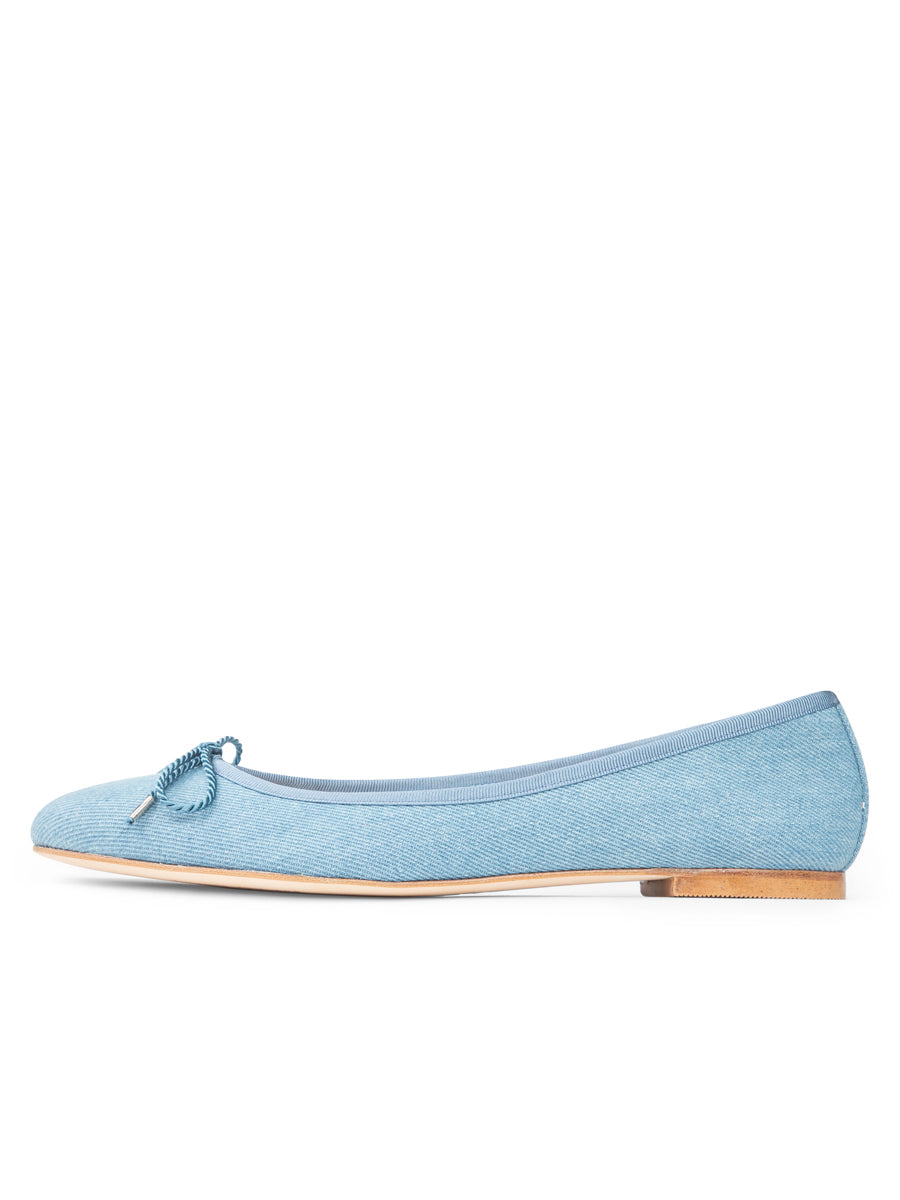 Luxe Denim Ballet Flat
