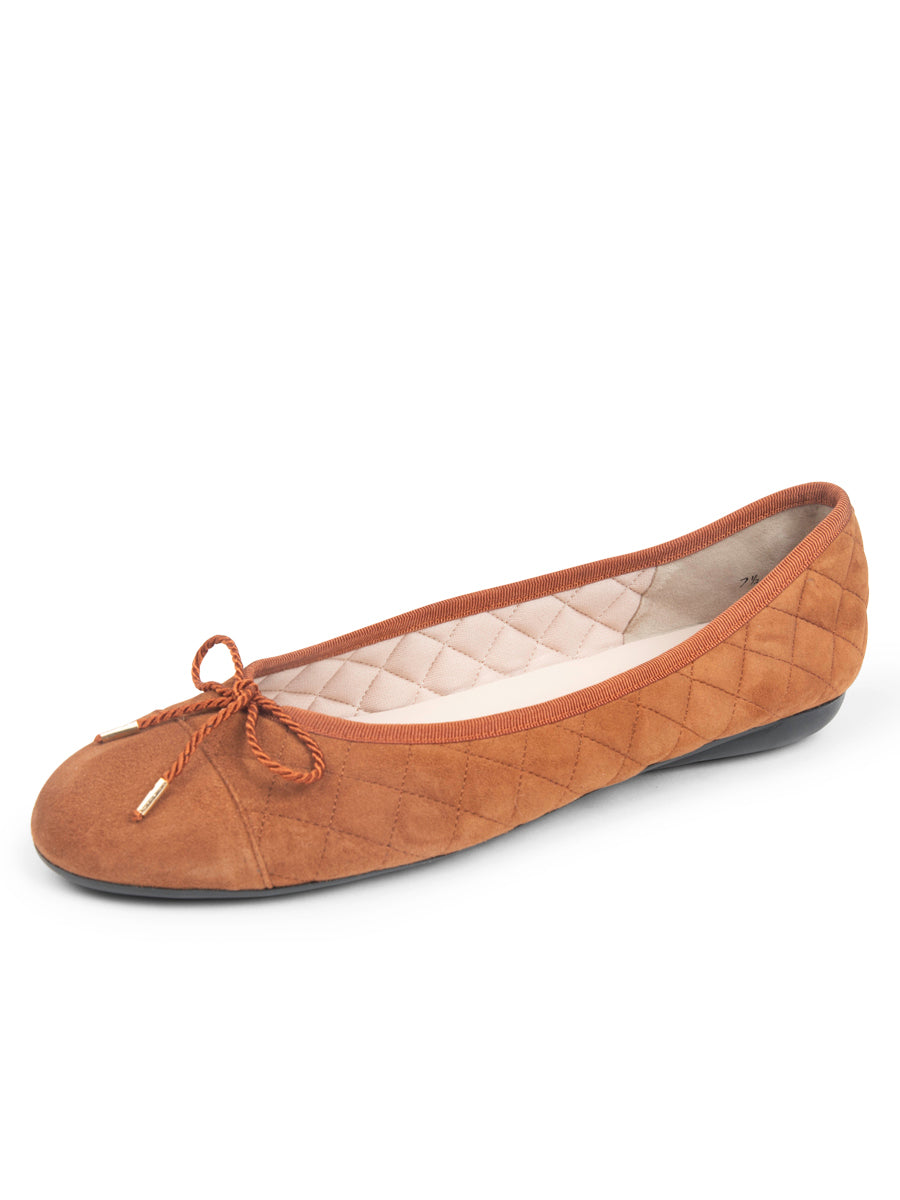 Best Quilted Ballet Flat in Suede