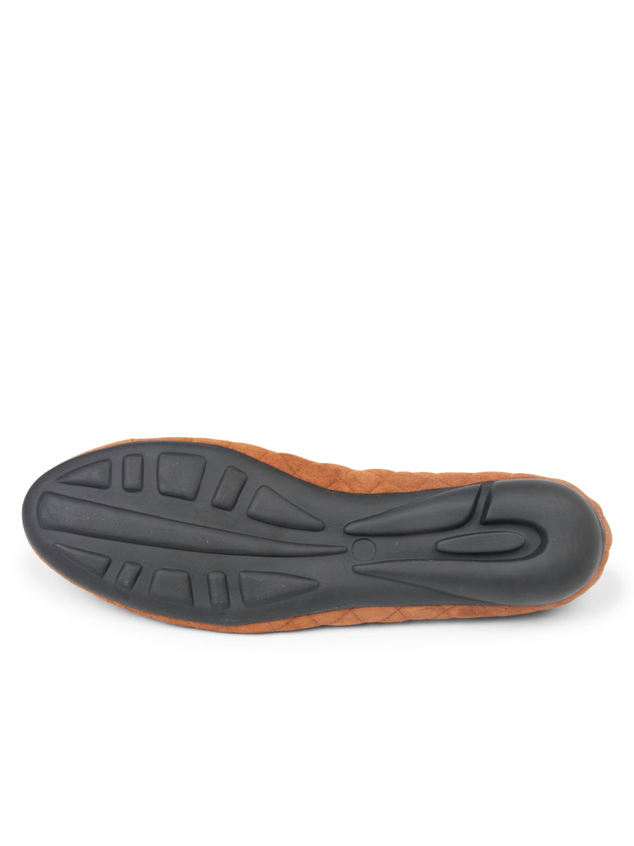 Best Quilted Ballet Flat in Suede