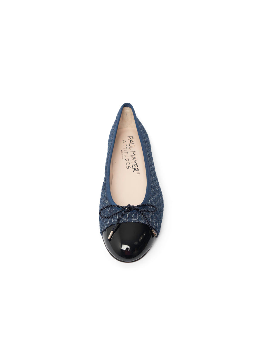 Best Denim Ballet Flat with Leather Sole