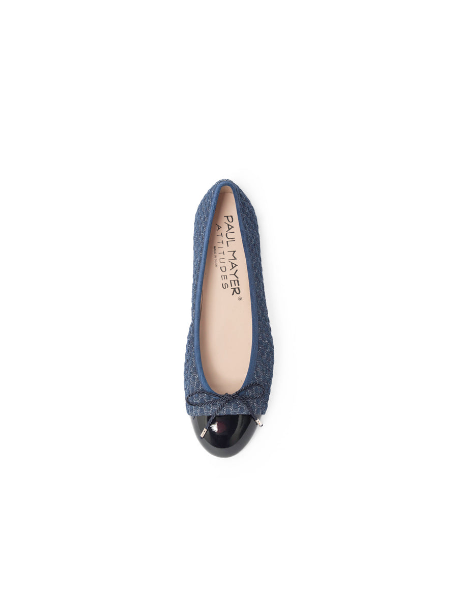 Best Denim Ballet Flat with Leather Sole