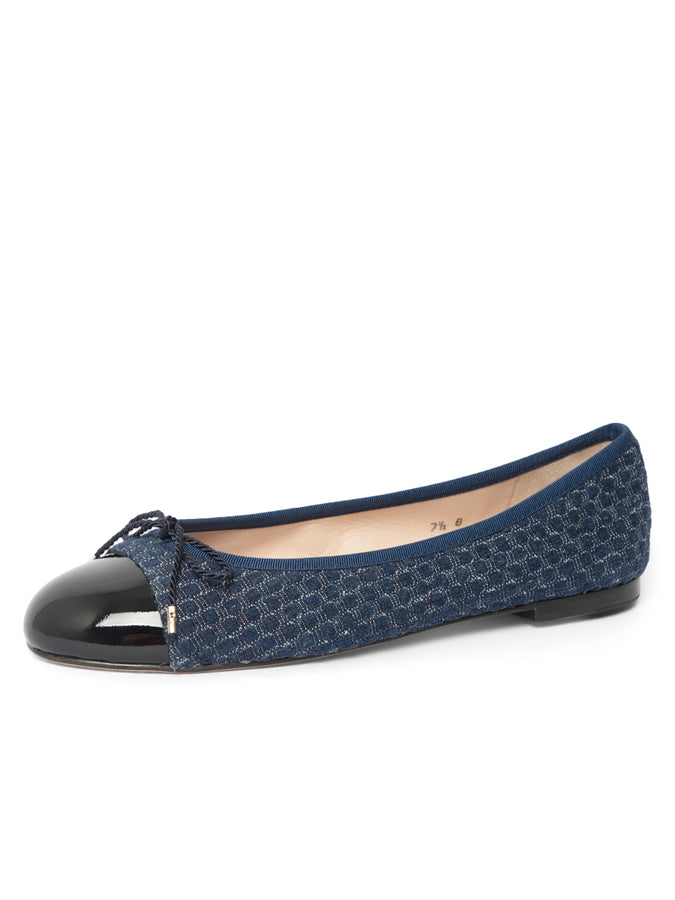 Best Denim Ballet Flat with Leather Sole