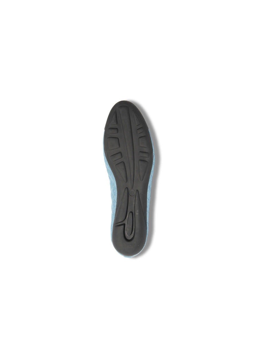 Best Quilted Denim Ballet Flat