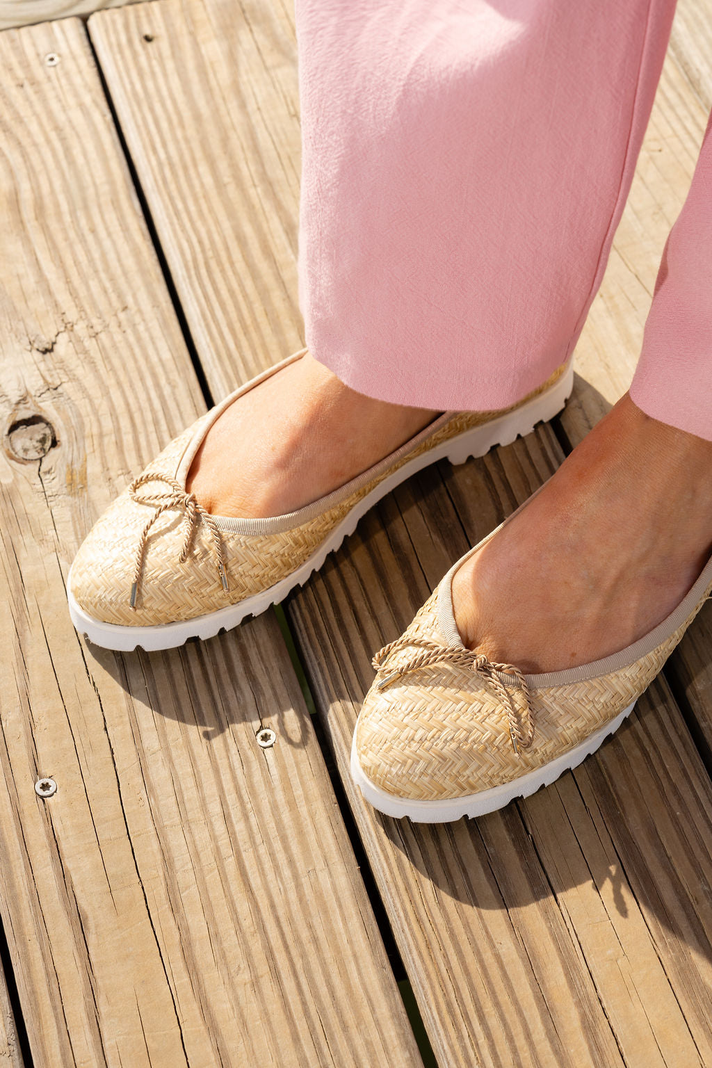 Bravo Lug Sole Ballet in Raffia