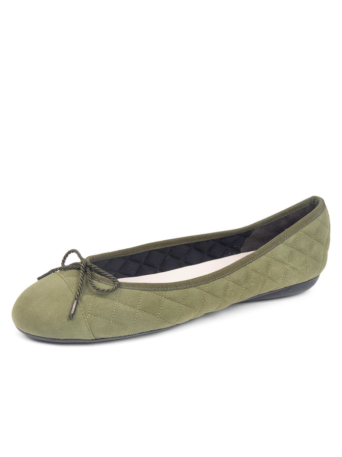 Best Quilted Ballet Flat in Suede