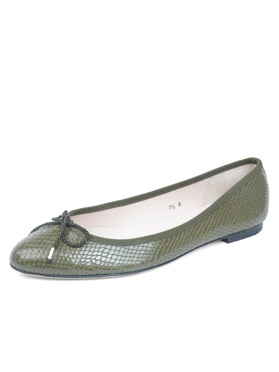 Luxe Textured Leather Ballet Flat