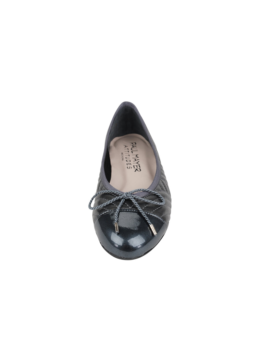 Brush Quilted Leather Ballet Flat