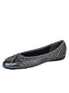 Brush Quilted Leather Ballet Flat