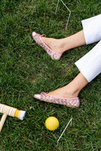 Best Sequin Mesh Ballet Flat with Leather Sole