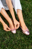 Best Sequin Mesh Ballet Flat with Leather Sole