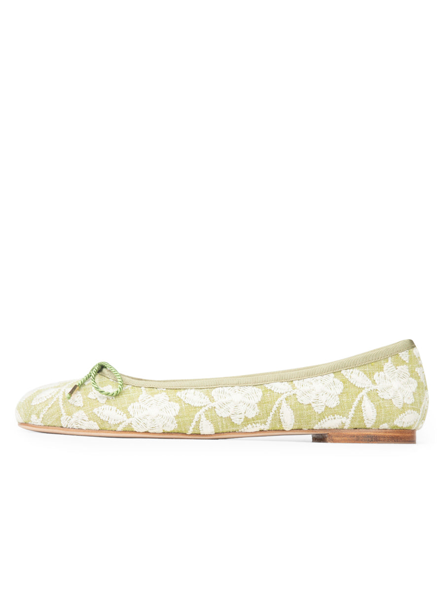 Best Embroidered Flat with Leather Sole