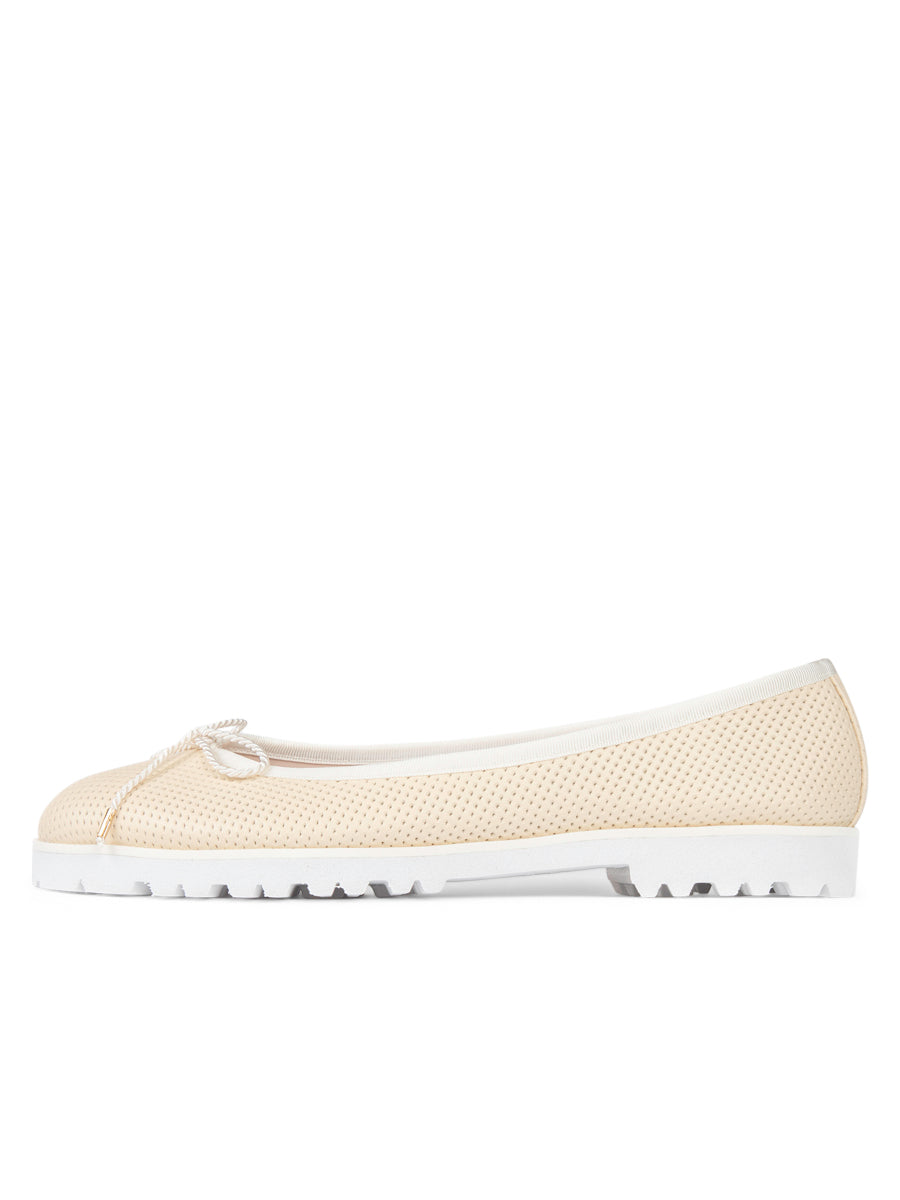 Bravo Lug Sole Ballet in Perforated Leather
