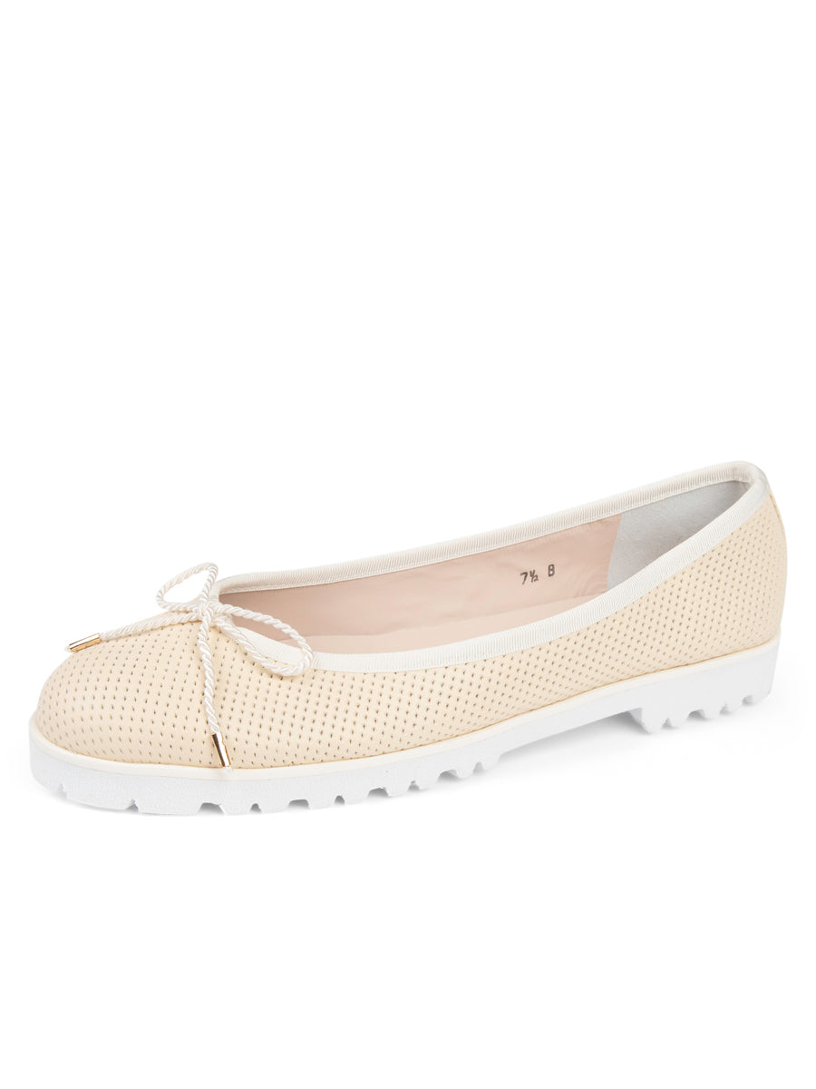 Bravo Lug Sole Ballet in Perforated Leather